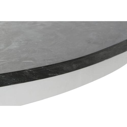 Spisebord Hvid Sort Kobber Metal Marmor 110 x 110 x 76 cm