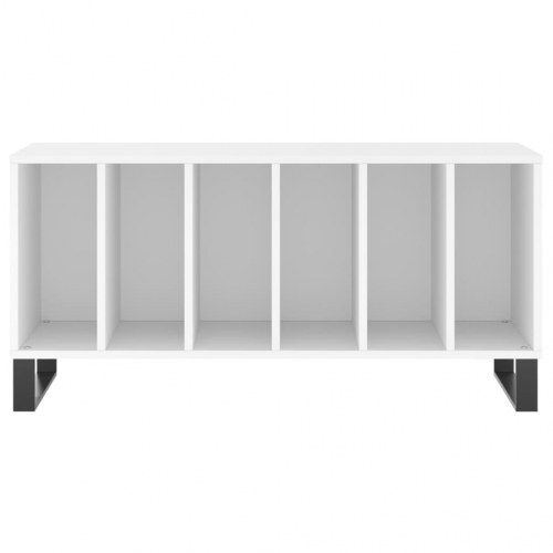 Vinylskab 100×38×48 cm i hvidt konstrueret træ - LP opbevaring med jernfødder