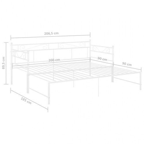 Sengestel til udtræksseng 90 x 200 cm - hvid