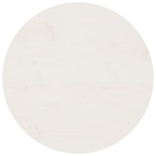 Bordplade hvid Ø50x2,5 cm massivt fyrretræ