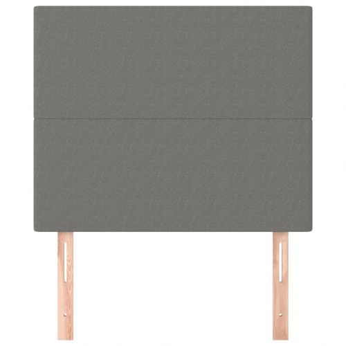 Sengegavl mørkegrå 80 x 5 x 118/128 cm stof
