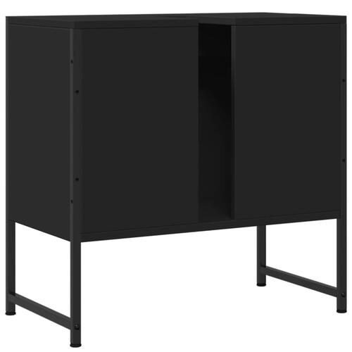 Underskab til håndvask 60x30x60 cm konstrueret træ sort
