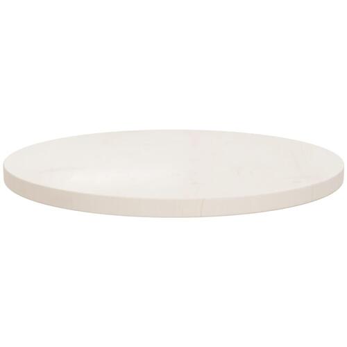 Bordplade hvid Ø50x2,5 cm massivt fyrretræ