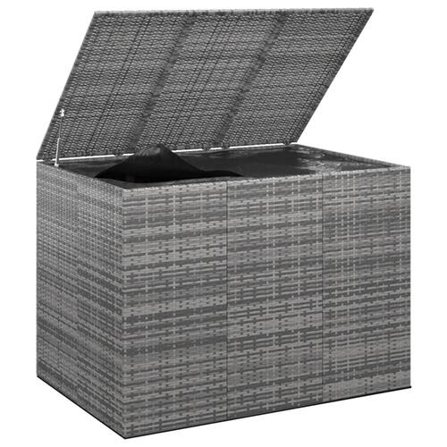 Hyndeboks 145x100x103 cm polyrattan grå