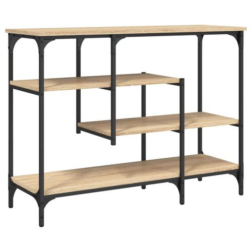 Konsolbord med hylder 100x35x75 cm sonoma-eg