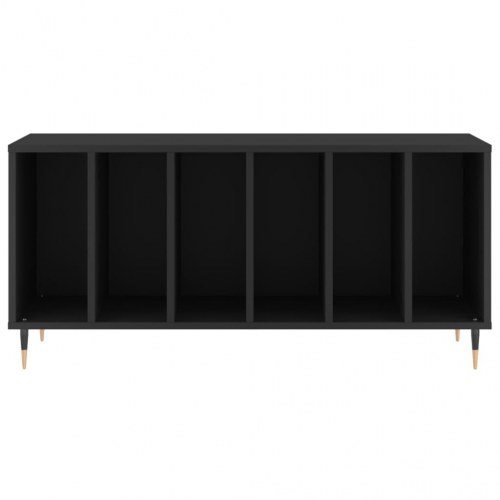Vinylskab 100×38×48 cm i sort konstrueret træ - TV-bord/pladespiller-møbel