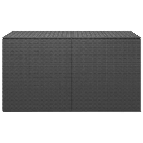Hyndeboks 194x100x103 cm polyrattan sort