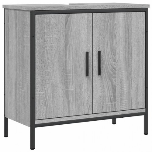 Underskab til vask 60 × 30 × 60 cm - konstrueret træ, grå sonoma-eg