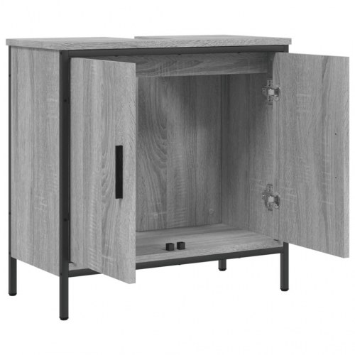 Underskab til vask 60 × 30 × 60 cm - konstrueret træ, grå sonoma-eg