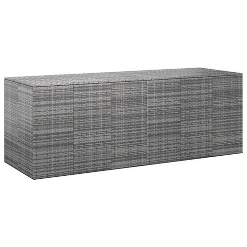 Hyndeboks 291x100,5x104 cm polyrattan grå