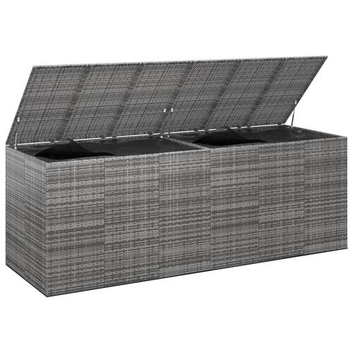 Hyndeboks 291x100,5x104 cm polyrattan grå