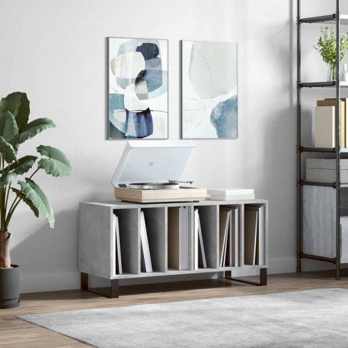 Vinylskab 100×38×48 cm i konstrueret træ - betongrå