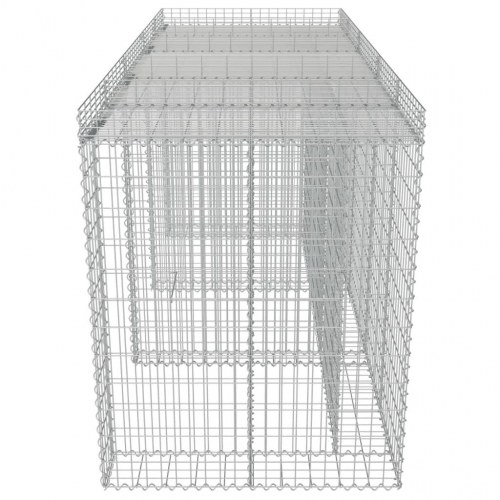 Gabionvæg til affaldsspand 270x100x130 cm galvaniseret stål