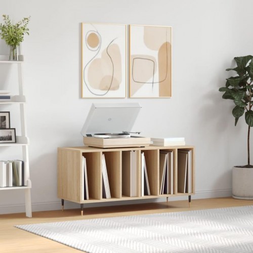 Vinylskab 100×38×48 cm i konstrueret træ - sonoma eg