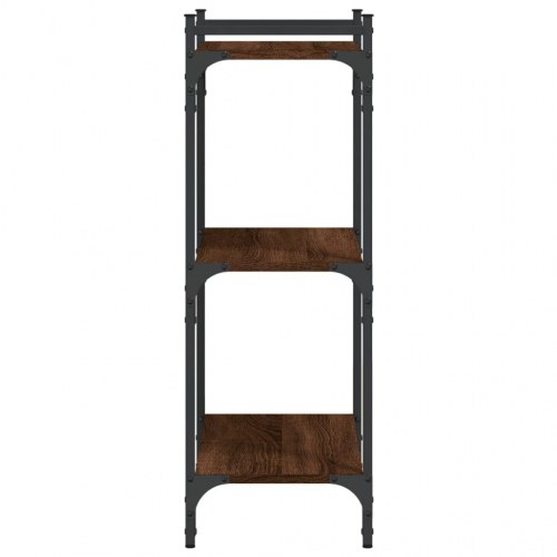 Bogreol 60×30×86 cm - 3 hylder i konstrueret træ, brun eg