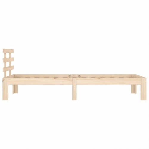 Sengeramme 90x200 cm i massivt fyrretræ - enkeltmandsseng med sengegærde