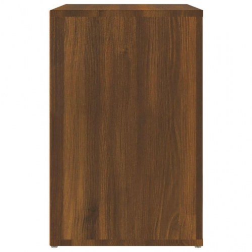 Skoskab 130x35x54 cm konstrueret træ brun egetræ