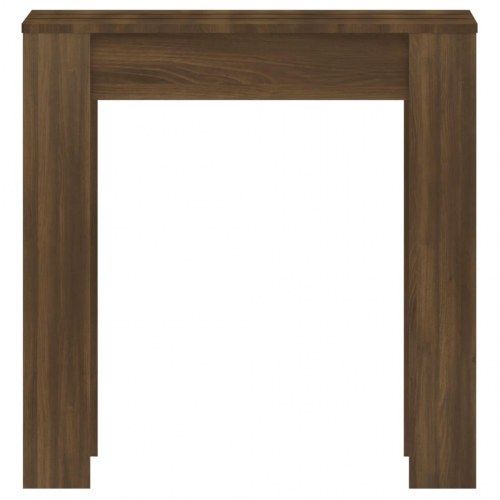 Spisebord 140x74,5x76 cm konstrueret træ brun egetræ