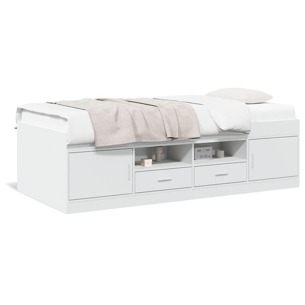 Daybed med skuffer uden madras 90x200 cm hvid billede