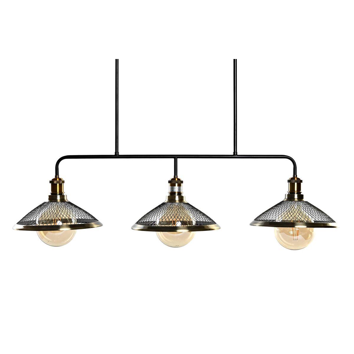 Loftslampe 100 X 29 X 22 Cm Sort Gylden Metal 50 W
