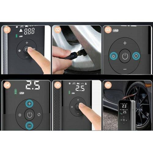 Bærbar luftkompressor med LED Freedconn C3106 10 bar 160 l/min 1 Dele