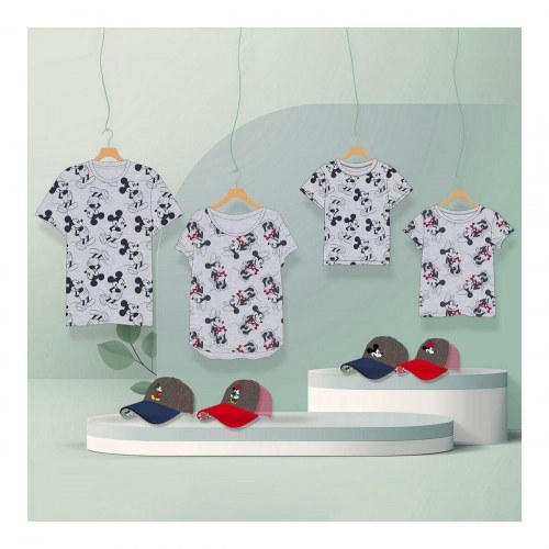 Kortærmet T-shirt til Kvinder Minnie Mouse Grå - S