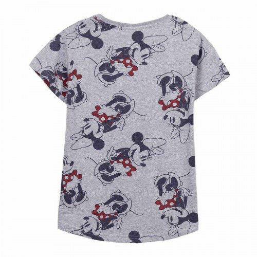 Kortærmet T-shirt til Kvinder Minnie Mouse Grå - S