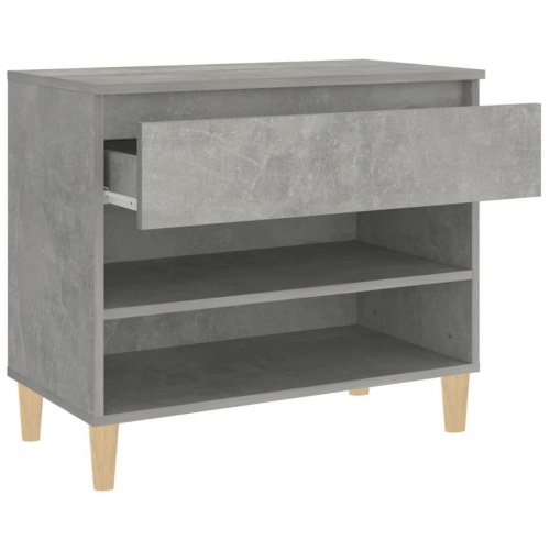 Skoreol med skuffe 70×36×60 cm - betongrå konstrueret træ