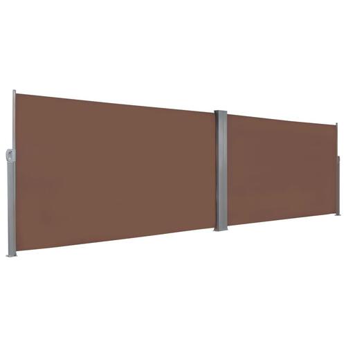 Sammenrullelig sidemarkise 160 x 600 cm brun