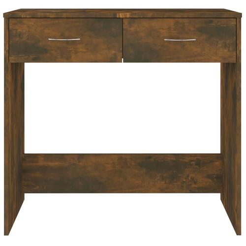 Skrivebord 80x40x75 cm konstrueret træ røget egetræsfarve