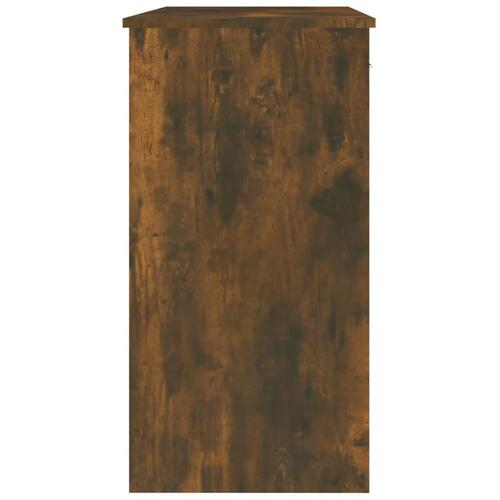 Skrivebord 80x40x75 cm konstrueret træ røget egetræsfarve