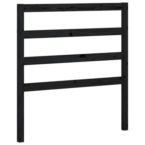 Daybed med udtræk 2x(90x200) cm massivt fyrretræ sort