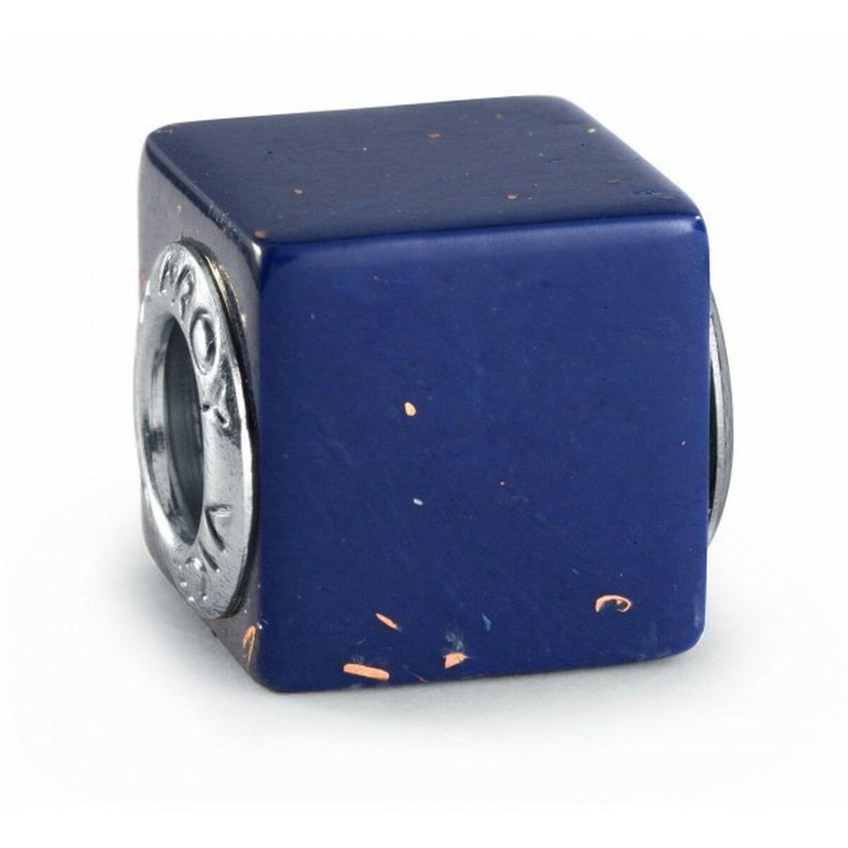 Charm-perle til armbånd - lilla, 1 cm, sterling sølv