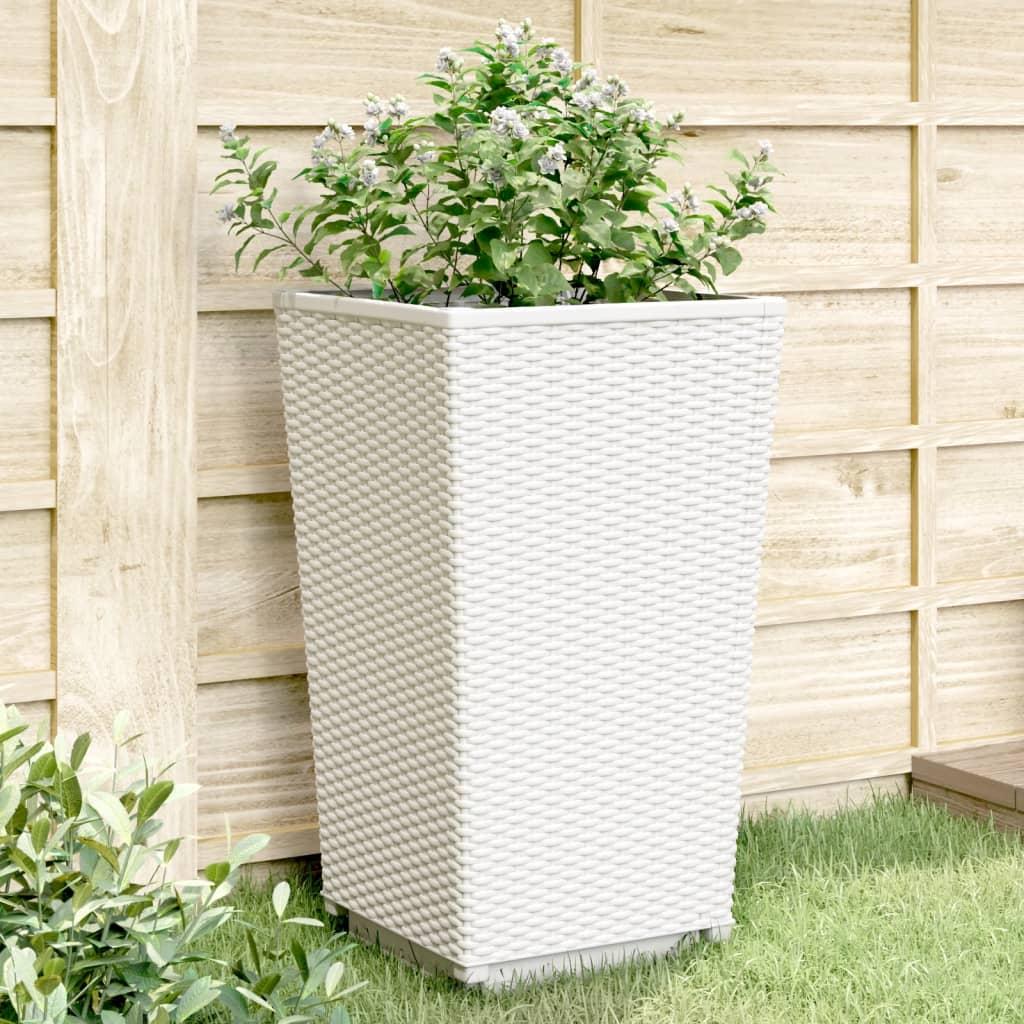 Plantekurve 2 stk. 32,5x32,5x57 cm PP hvid billede