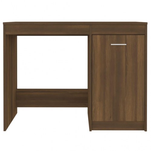 Skrivebord 100x50x76 cm konstrueret træ brun egetræsfarve