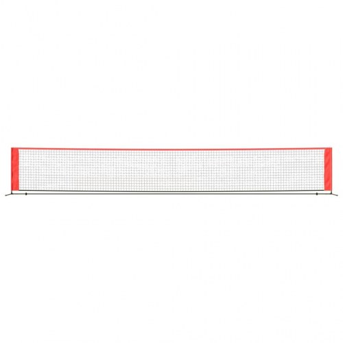 Tennisnet 600x100x87 cm polyester sort og rød