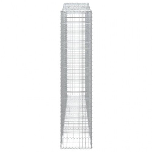 Buede gabionkurve - 4 stk. 400 × 50 × 220/240 cm i galvaniseret jern