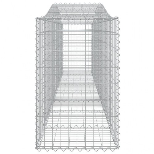 Buede gabionkurve - 9 stk. 400 × 50 × 80/100 cm i galvaniseret jern