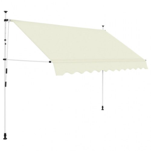 Foldemarkise med manuel betjening 300 cm - cremefarvet