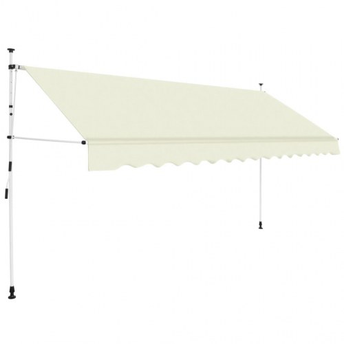 Foldemarkise med manuel betjening 350 cm - cremefarvet