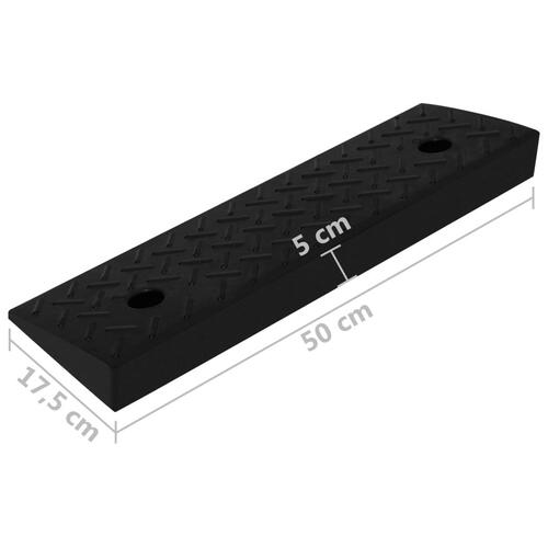Kantstensramper 2 stk. 50x17,5x5 cm gummi