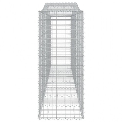 Buede gabionkurve - 3 stk. 400 × 50 × 120/140 cm i galvaniseret jern