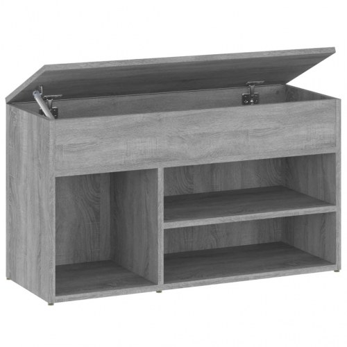 Skobænk 80 × 30 × 45 cm - konstrueret træ, grå sonoma-eg