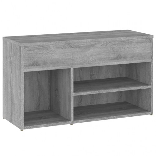 Skobænk 80 × 30 × 45 cm - konstrueret træ, grå sonoma-eg