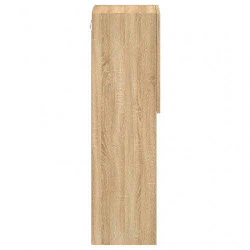 Tv-borde 2 stk. med LED-lys - 30,5 × 30 × 102 cm, sonoma-eg