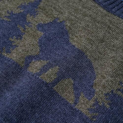 Sweater til børn str. 92 strikket marineblå