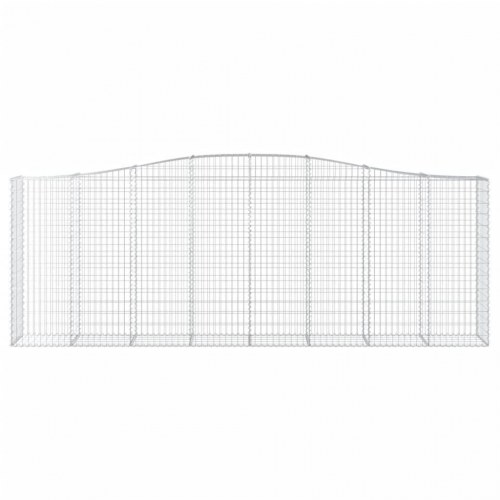 Buede gabionkurve - 9 stk. 400×50×140/160 cm i galvaniseret jern