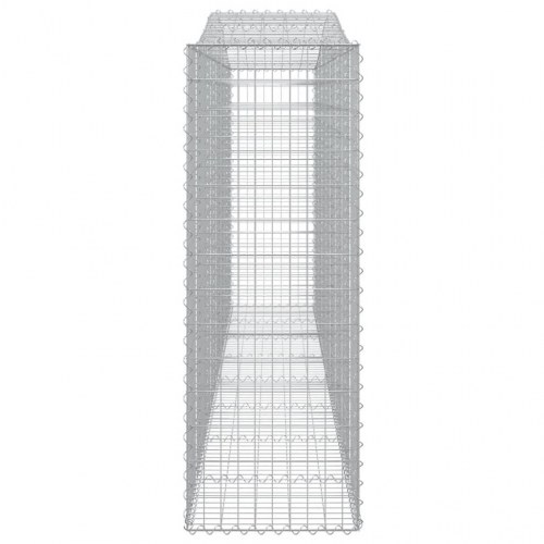 Buede gabionkurve - 9 stk. 400×50×140/160 cm i galvaniseret jern