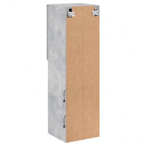 Tv-borde med LED-lys - 2 stk., 30,5×30×102 cm, betongrå