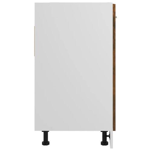 Skab 80x46x81,5 cm konstrueret træ røget egetræsfarve